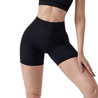 Women's High Waist Compression Athletic Shorts with Supportive Stretch Fit and Streamlined Seams