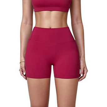 Women's High Waist Compression Athletic Shorts with Supportive Stretch Fit and Streamlined Seams