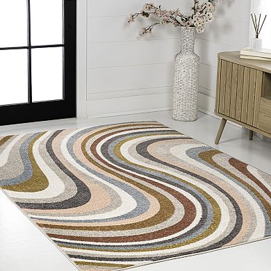 Flow Abstract Swirl Area Rug