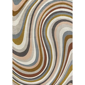Flow Abstract Swirl Area Rug