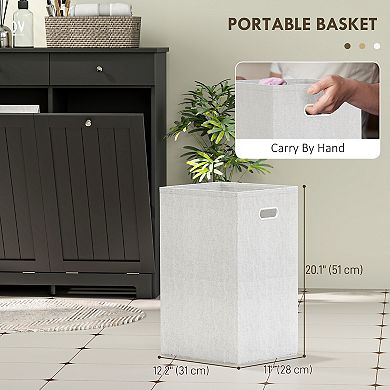 HOMCOM Tilt Out Laundry Hamper, Laundry Hamper Cabinet with Drawer