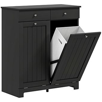 HOMCOM Tilt Out Laundry Hamper, Laundry Hamper Cabinet with Drawer