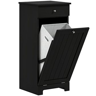 HOMCOM Tilt Out Laundry Hamper, Laundry Hamper Cabinet with Drawer
