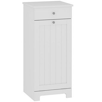 HOMCOM Tilt Out Laundry Hamper, Laundry Hamper Cabinet with Drawer