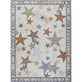 Star Gazer Geometric Machine-Washable Area Rug