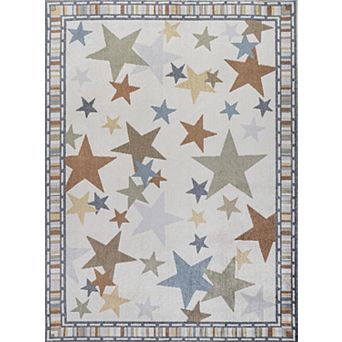 Star Gazer Geometric Machine-Washable Area Rug