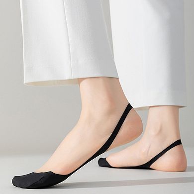 Women's 4 Pairs Ballet-Inspired No Show Liner Socks Low Cut Invisible Design