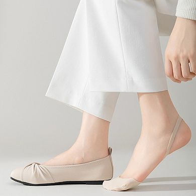 Women's 4 Pairs Ballet-Inspired No Show Liner Socks Low Cut Invisible Design