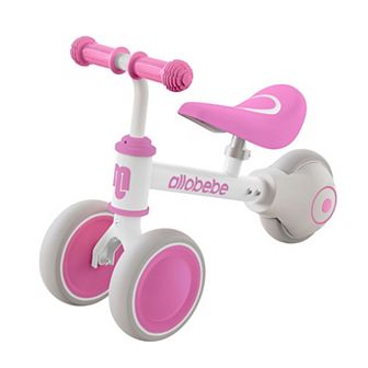 Allobebe Baby Balance Bike, Ages 1-3, 3-Wheel Ride-On with Adjustable Seat & Silent Wheels