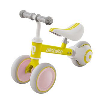 Allobebe Baby Balance Bike, Ages 1-3, 3-Wheel Ride-On with Adjustable Seat & Silent Wheels