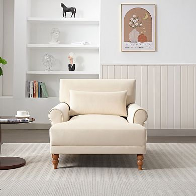 Mirod Ergonomic Chair with Circular Armrests, Lumbar Support & Vintage Roman Legs - Large Luxurious