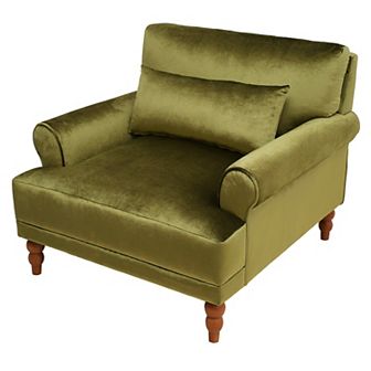 Mirod Ergonomic Chair with Circular Armrests, Lumbar Support & Vintage Roman Legs - Large Luxurious