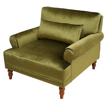 Mirod Ergonomic Chair with Circular Armrests, Lumbar Support & Vintage Roman Legs - Large Luxurious