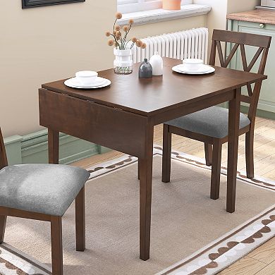 Merax 29"- 45" Extendable Dining Table, Folding Kitchen Table with Rubberwood Legs