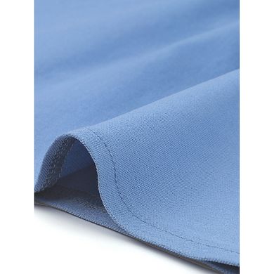 Sleeveless Work Dress for Women's Boat Neck Solid Color Casual Office A-Line Dresses