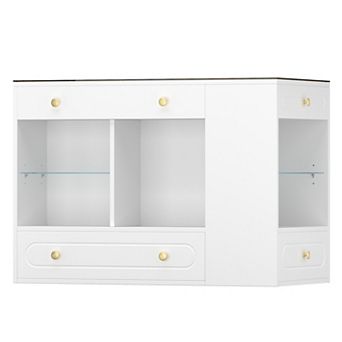 Merax Jewelry Storage Vanity Island with compartments