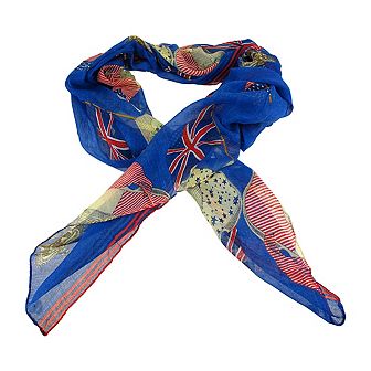 Lightweight Gauze Us/uk Flags Pirate Fashion Scarf