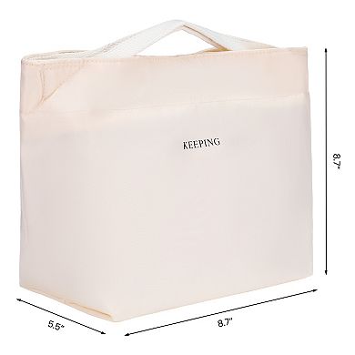 Insulated Bag, Lunch Bag, Cute Tote Bag Lunch Box Large Capacity, Reusable Cooler Bag 8.7*5.5*8.7in
