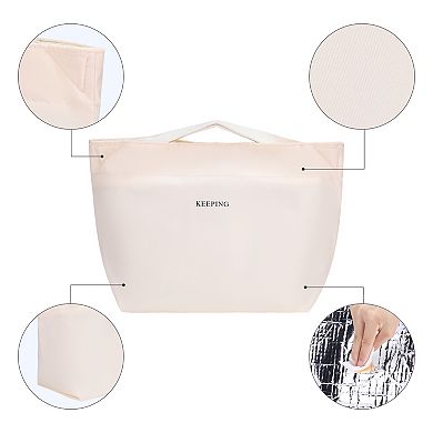 Insulated Bag, Lunch Bag, Cute Tote Bag Lunch Box Large Capacity, Reusable Cooler Bag 8.7*5.5*8.7in