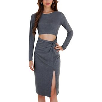 Women's Cut-Out Bodycon Midi Dress