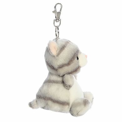 Aurora Mini Gray Adorable Clip-On 4" Silver Kitty Palm Pals