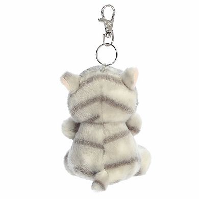 Aurora Mini Gray Adorable Clip-On 4" Silver Kitty Palm Pals