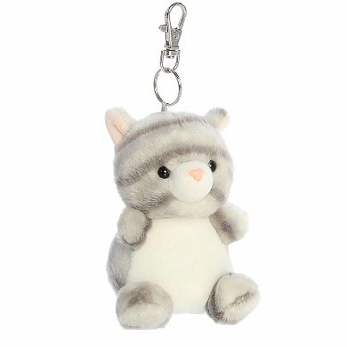 Aurora Mini Gray Adorable Clip-On 4" Silver Kitty Palm Pals