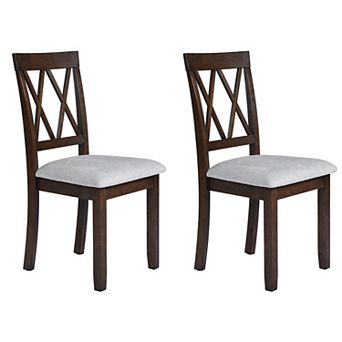 Merax Dining Room Chairs Set of 2, Accent Diner Chairs Upholstered Fabric Side Stylish Kitchen Chair