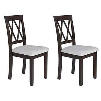 Merax Dining Room Chairs Set of 2, Accent Diner Chairs Upholstered Fabric Side Stylish Kitchen Chair