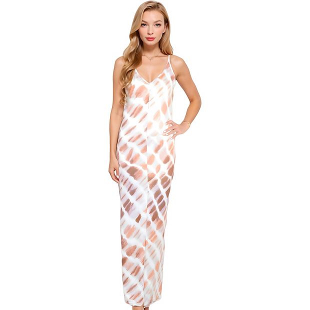 slim fit dress slacks Scala 60366 - Wire Thin Strapped Flowy Dress 16 / Champagne main image 0