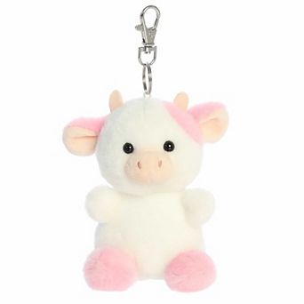 Aurora Mini White Adorable Clip-On 4" Belle Strawberry Cow Palm Pals