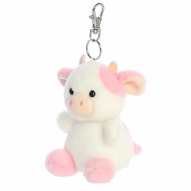 Aurora Mini White Adorable Clip-On 4" Belle Strawberry Cow Palm Pals