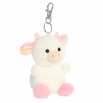 Aurora Mini White Adorable Clip-On 4" Belle Strawberry Cow Palm Pals