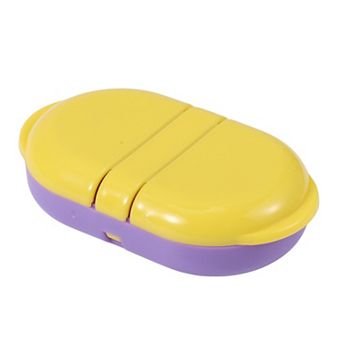 Durable Flip Up 2 Compartment Pill Case for Travel 1 pc
