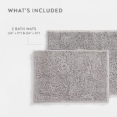 Home Collection 2-pc. Ultra Soft Chenille Bath Mat Set