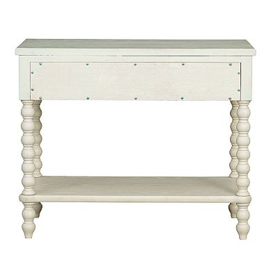 Madison Park Signature Beckett Large Turned Wood Spindle Nightstand with Shelf