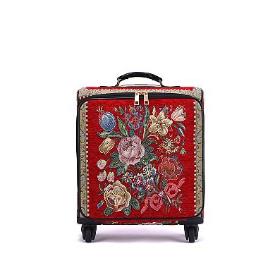 Mellow World Hand-Beaded Flower Shop 17-in. Spinner Luggage