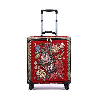 Mellow World Hand-Beaded Flower Shop 17-in. Spinner Luggage