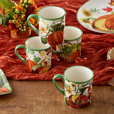 Certified International Harvest Fields 4-pc. 18-oz. Mug Set
