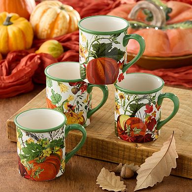 Certified International Harvest Fields 4-pc. 18-oz. Mug Set