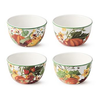 Certified International Harvest Fields 4 pc Ice Cream Bowl Set