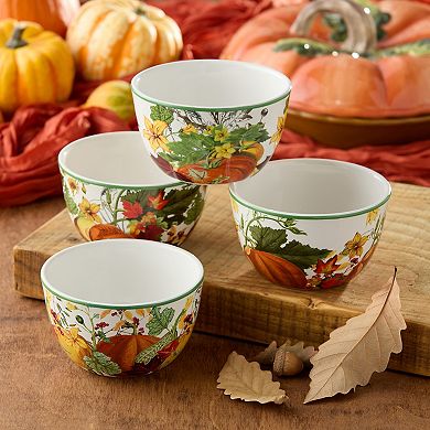 Certified International Harvest Fields 4-pc. Ice Cream Bowl Set
