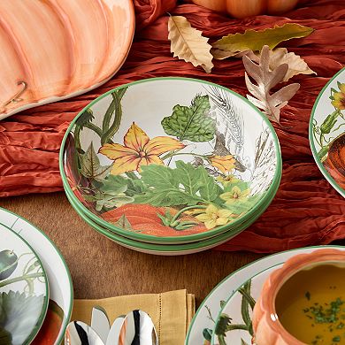 Certified International Harvest Fields 4-pc. Soup Bowl Set