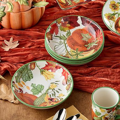 Certified International Harvest Fields 4-pc. Soup Bowl Set