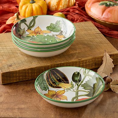 Certified International Harvest Fields 4-pc. Soup Bowl Set
