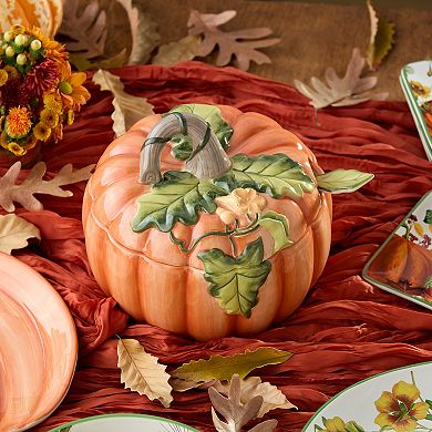 Certified International Harvest Fields Pumpkin Set of 2 Soup Bowls