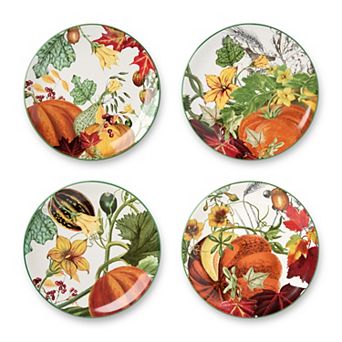 Certified International Harvest Fields 4 pc Salad Plate Set