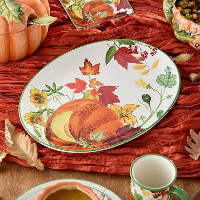 Certified International Harvest Fields Large Oval Platter