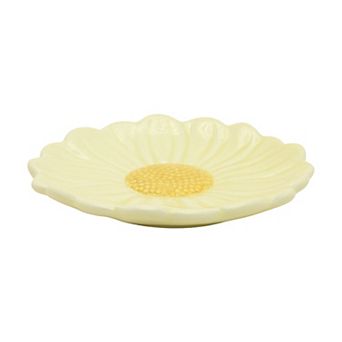 Everyday Decor Ceramic Daisy Trinket Tray