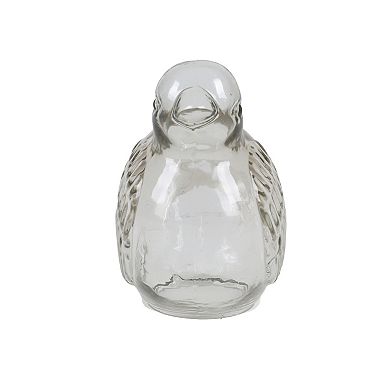 Everyday Decor Clear Glass Bird Figurine Table Decor